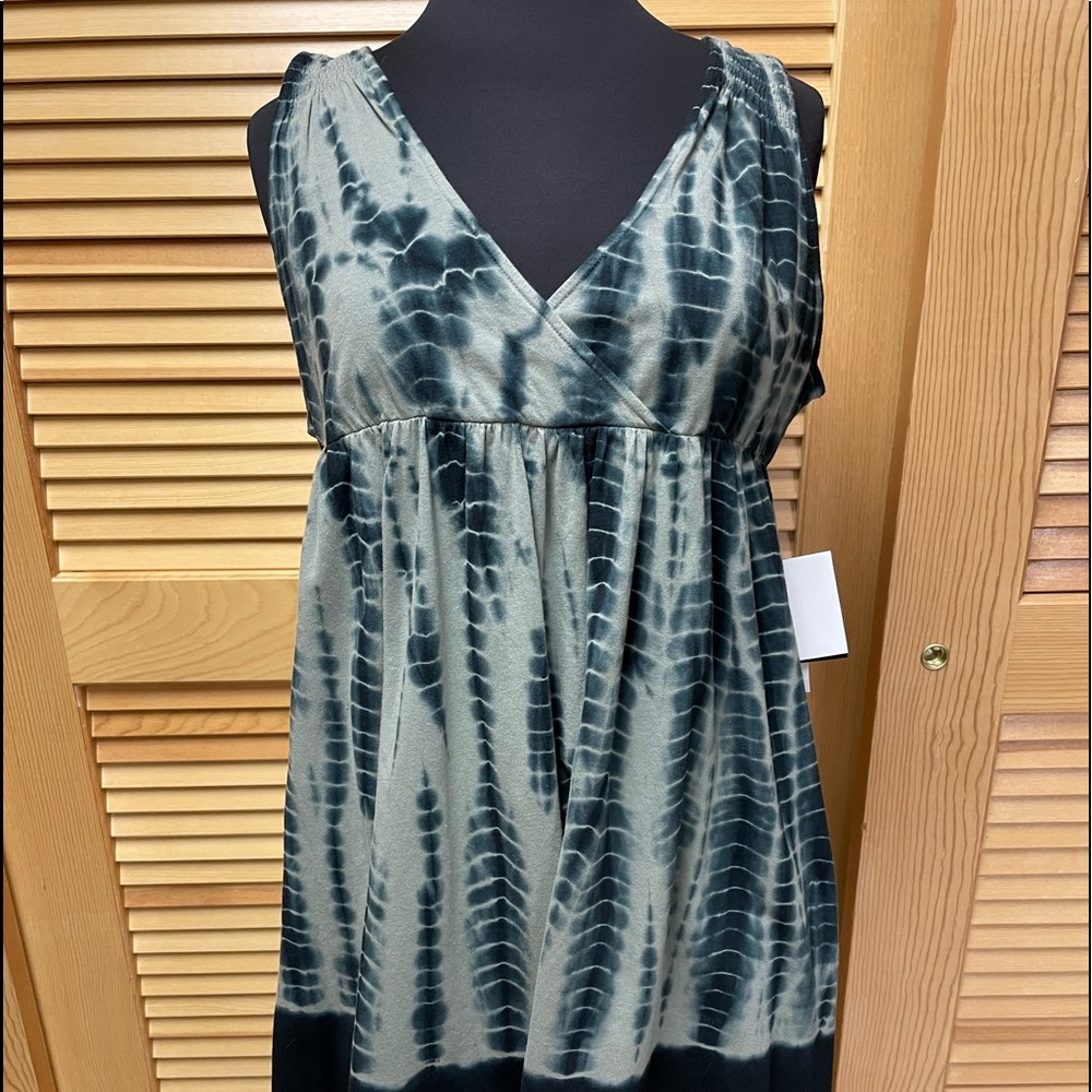 Calvin Klein Jeans Green Tye Dye Dress. NWT